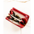 Portfel, czerwony, skórzany, RFID, Rovicky