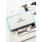 Portfel-piórnik, granatowy, skóra ekologiczna, Rovicky