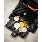 Portfel z brelokiem, czarny, skórzany, Peterson