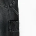 Regulowane grafitowe jeansy unisex o kroju super baggy NOWEAR