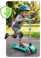 Ricokids, Glow, hulajnoga 3-kołowa, balansowa, świecąca w ciemności, turkusowa