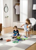 Ricokids, mata piankowa, puzzle, biało-szare, 4 elementy, 60-60 cm