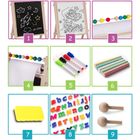 Ricokids, tablica drewniana z papierem, 78-44-29 cm