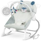 Ricokids, wielofunkcyjny leżaczek bujaczek, minky, jasny szary