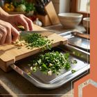 Ruhhy, deska bambusowa z pojemnikami, 25707