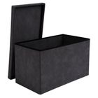 Ruhhy, pufa welurowa, szara, 76-38-38 cm