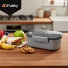 Ruhhy, śniadaniówka/lunchbox, szary, 800 ml, 26169