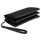 Saszetka do ręki, czarna, skóra ekologiczna, Rovicky