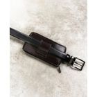 Saszetka na biodro, brązowa, skórzana, Rovicky