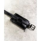 Saszetka na biodro, czarna, skórzana, Rovicky