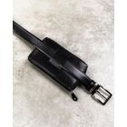 Saszetka na biodro, czarna, skórzana, Rovicky