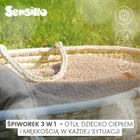 Sensillo, śpiworek 3w1, baranek, ciemny beż