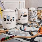 Sipo, kosz na zabawki XL, bawełniany, wodoodporny, zamykany na ściągacz, Koparki