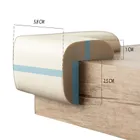 Sipo, zestaw piankowych zabezpieczeń narożników mebli, kremowe, 4 szt.