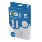 Sipo, zestaw zabezpieczeń do szaf i szuflad na zatrzask, 10 szt.