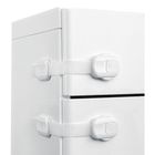 Sipo, zestaw zabezpieczeń do szaf i szuflad z podwójnym przyciskiem i regulacją, 6 szt.