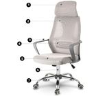 Sofotel, Praga, fotel biurowy, jasnoszary