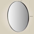 Stilovo, Noor, lustro okrągłe, metalowa rama, 80 cm