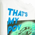 T-shirt oversize z nadrukiem na plecach NOWEAR