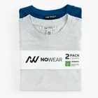 T-shirt z bawełny czesanej 2-pack NOWEAR