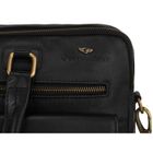 Torba na laptopa, czarna, skórzana, 13,3", Peterson