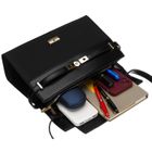 Torebka listonoszka, czarna, skóra ekologiczna, Peterson