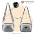 Torebka listonoszka, srebrna, Peterson