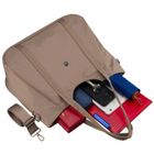 Torebka shopper, beżowa, poliester, Peterson