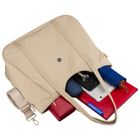 Torebka shopper, beżowa, poliester, Peterson