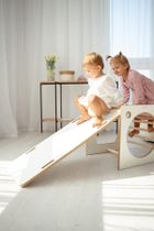 tupti.wood, kostka wielozadaniowa + mała zjeżdżalnia, chmurki