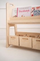 tupti.wood, L, biblioteczka, regał montessori