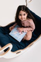 tupti.wood, poduszka do bujaka montessori, materac, granatowy