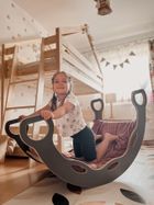 tupti.wood, poduszka do dużego bujaka montessori, materac, różowy