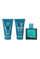 Versace, Eros Pour Homme, zestaw: woda toaletowa, 50 ml + żel pod prysznic, 50 ml + balsam po goleniu, 50 ml