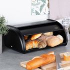 Vilde, chlebak stalowy, czarny, 36-23-14,5 cm