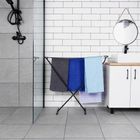 Vilde, suszarka na pranie metalowa, składana, czarna, 91-84 cm