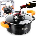 Vilde, Terruna Aroma, garnek ze szklaną pokrywką, granitowy, 16 cm, 1,2l