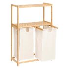 5five Simply Smart, regał bambusowy z koszem na pranie, Tidy box,, 72-33-109 cm