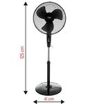 Adler, wentylator stojący, 40 cm, AD 7323, czarny