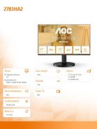Aoc, monitor LED, 27", 27B3HA2