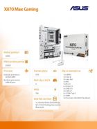 Asus, płyta główna, X870 MAX GAMING WiFi7 W AM5 4DDR5 HDMI/USB-C