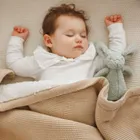 BabyOno, kocyk bawełniany z ociepleniem, beżowy, 75-100 cm