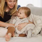 BabyOno, kocyk dzianinowy, bawełniany, beżowy