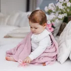 BabyOno, kocyk dzianinowy, bawełniany, różowy