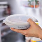 BabyOno, silikonowy talerzyk z przyssawką i przykrywką, niebieski