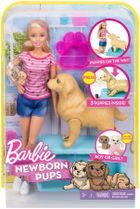 Barbie, Narodziny piesków, zestaw z lalką i figurkami