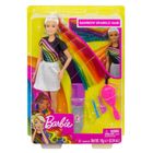 Barbie, Tęczowe włosy, lalka z akcesoriami