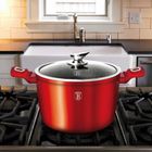 Berlinger Haus, Burgundy, zestaw: garnki granitowe z pokrywą + patelnie + akcesoria, 16 elementów