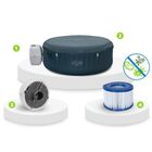 Bestway, Lay-Z Miami, dmuchane spa, 6 osobowe, green