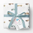 Bocioland, pieluszki muślinowe, niebieskie, 70-70 cm, 3 szt.